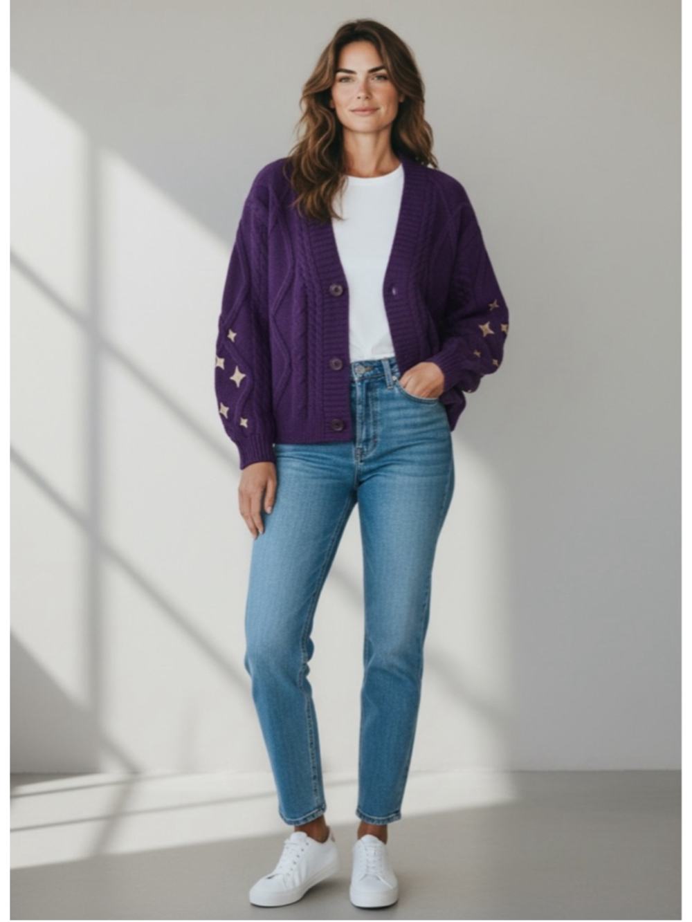 Taylor Swift Speak Now Cardigan Cable Knit Purple Taylor’s Version XS/S